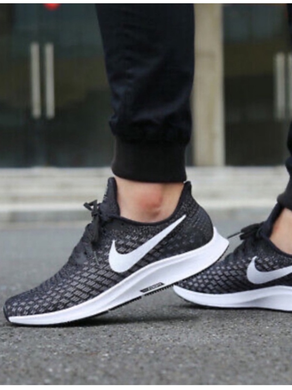 Nike Air Zoom Pegasus In Black/White-Gunsmoke-Oil Grey 8